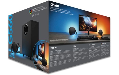 Enceinte PC Logitech G560 gaming Noire - Bluetooth