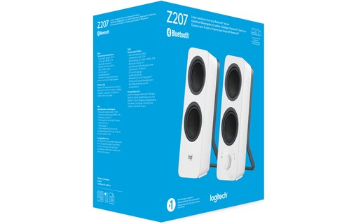 Enceinte PC Logitech Z207 Blanche - Bluetooth
