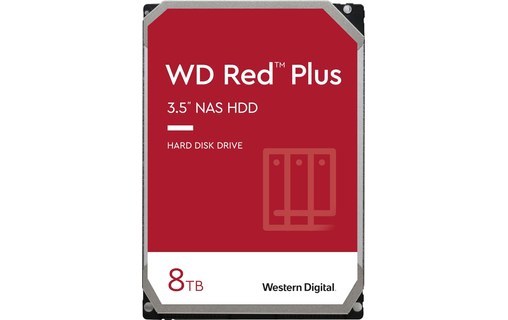 Western Digital WD Red Plus 8 To - Disque dur 5640 tr/min pour NAS - WD80EFPX