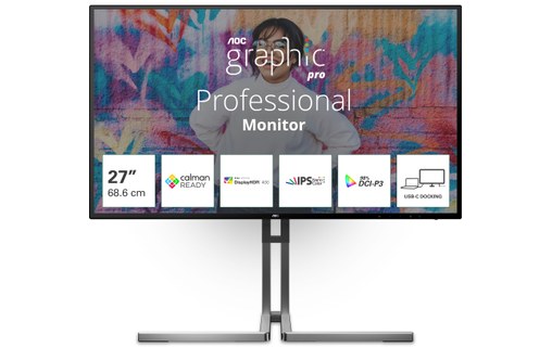Écran 27" AOC U27U3CV - 4K HDMI/DisplayPort/USB-C