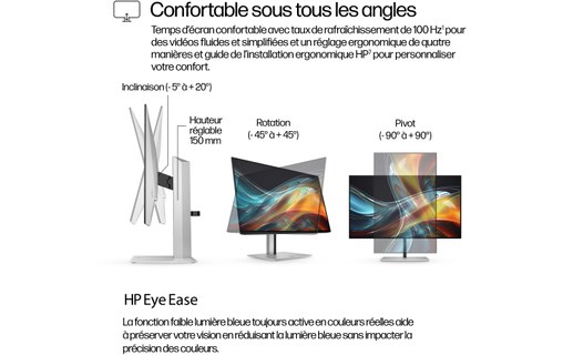 Écran 24" HP Série 7 Pro 724pn - HDMI/DisplayPort