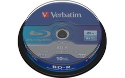 Média BD-R 25 Go VERBATIM -Pack 10 pcs