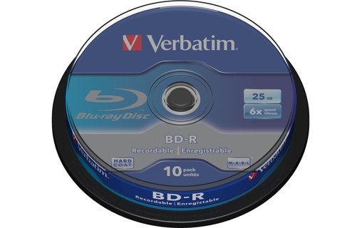 Média BD-R 25 Go VERBATIM -Pack 10 pcs
