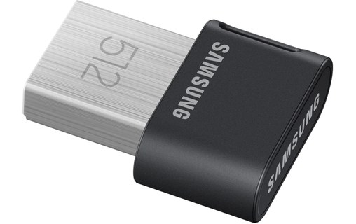 Clé USB Samsung Fit Plus 512 Go - Noir, Métal - USB 3.2