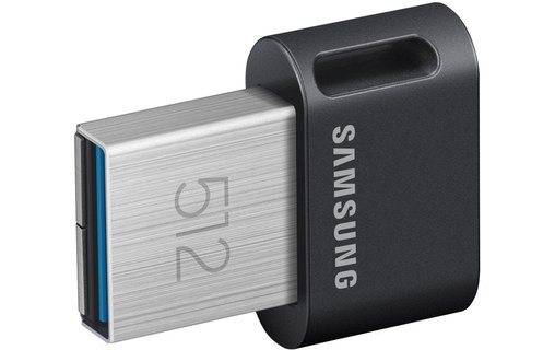 Clé USB Samsung Fit Plus 512 Go - Noir, Métal - USB 3.2