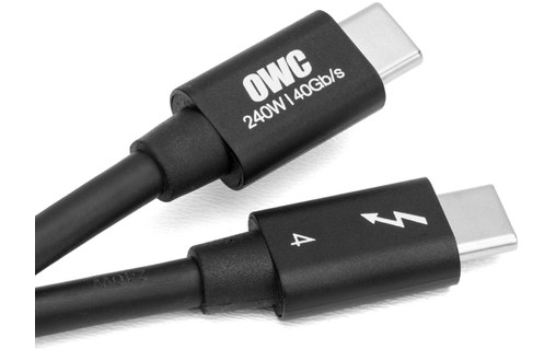 Câble Thunderbolt 4 / USB-C / USB4 - OWC - 40 Gbit/s - 240 W - 1 m - Noir