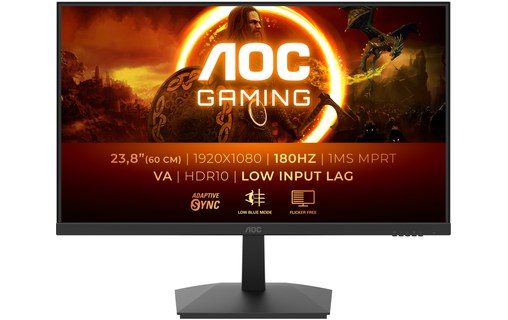 Écran Gaming 23,8" AOC G1 24G15N2 - 180 Hz HDMI/DisplayPort