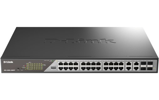 Switch Ethernet D-LINK DSS-200G-28MPP 24 ports - Manageable, PoE, L2