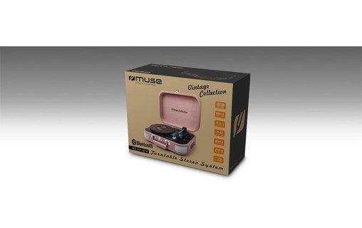 Platine Vinyle Muse MT-201 BTP - Noire Rose, Bluetooth