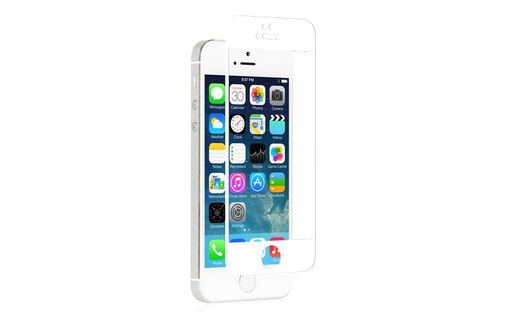 Moshi iVisor Glass Blanc - Protection écran en verre renforcé iPhone 5/5s/5c/SE