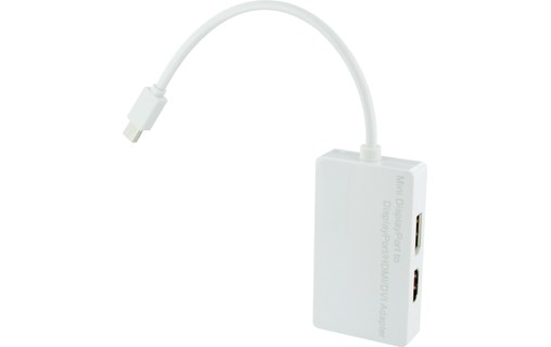 Adaptateur Mini DisplayPort 3-en-1 vers HDMI, DVI et DisplayPort