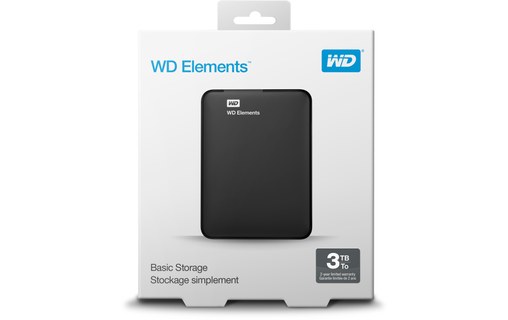 Western Digital WD Elements Portable 3 To - Noir - Disque dur externe