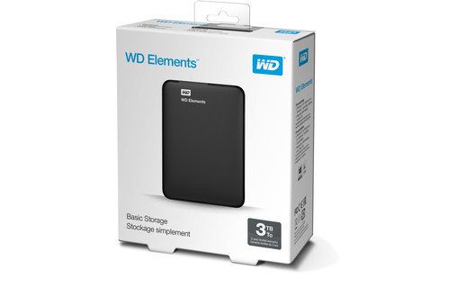 Western Digital WD Elements Portable 3 To - Noir - Disque dur externe