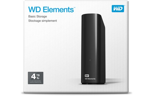 Western Digital WD Elements Desktop 4 To - Noir - Disque dur externe