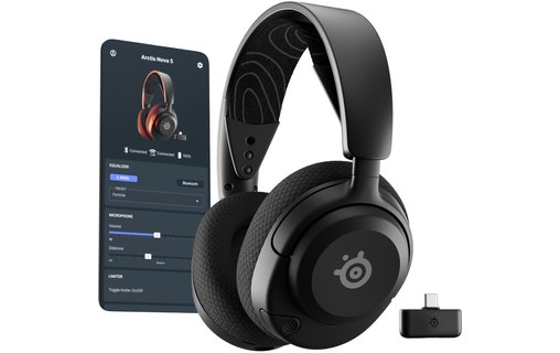 Casque gaming sans fil SteelSeries Arctis Nova 5, Noir - Bluetooth