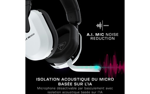 Casque gaming sans fil Turtle Beach Stealth 600 pour PS5, Blanc - Bluetooth