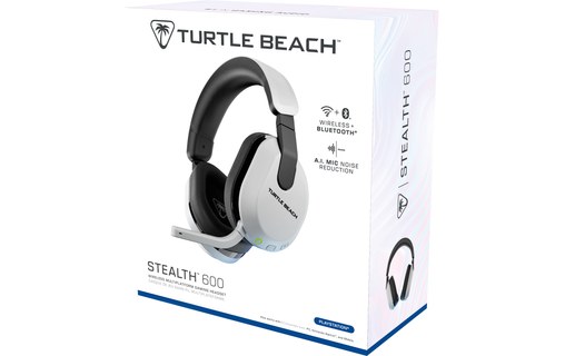 Casque gaming sans fil Turtle Beach Stealth 600 pour PS5, Blanc - Bluetooth