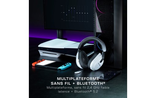 Casque gaming sans fil Turtle Beach Stealth 600 pour PS5, Blanc - Bluetooth