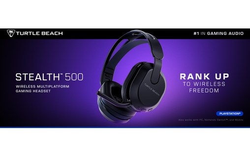 Casque gaming sans fil Turtle Beach Stealth 500 pour PS5, Noir - Bluetooth