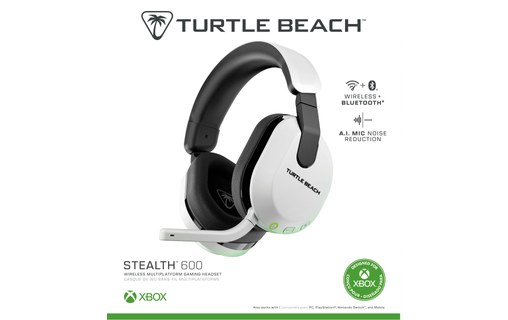 Casque gaming sans fil Turtle Beach Stealth 600 pour Xbox Series X/S, Blanc