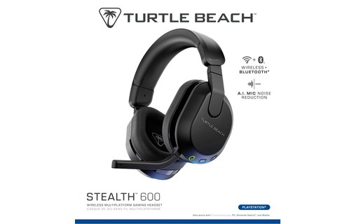 Casque gaming sans fil Turtle Beach Stealth 600 pour PS5, Noir - Bluetooth