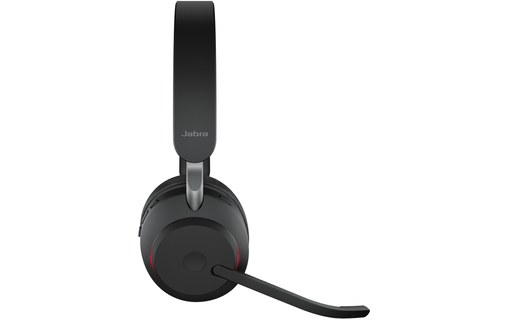 Micro-casque sans fil Jabra Evolve2 65 UC Stereo, Noir - Bluetooth, USB