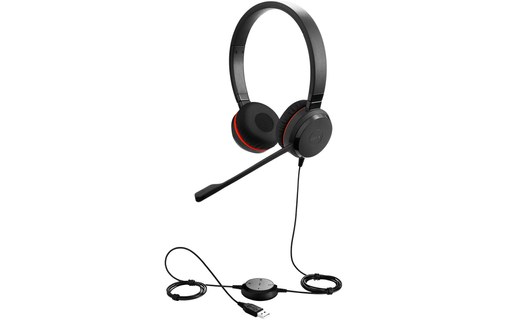 Micro-casque sans fil Jabra Evolve 20SE UC Stereo, Noir - Bluetooth, USB