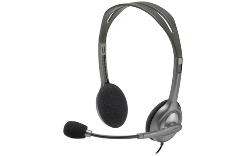 Micro-casque Logitech H111, Gris - Jack 3,5 mm