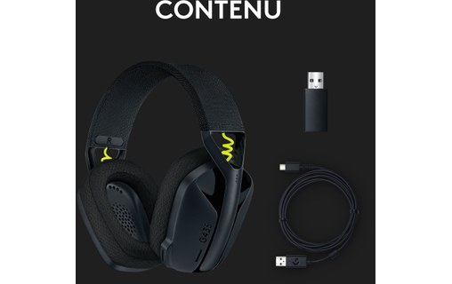 Casque gaming sans fil Logitech G435, Noir - Bluetooth