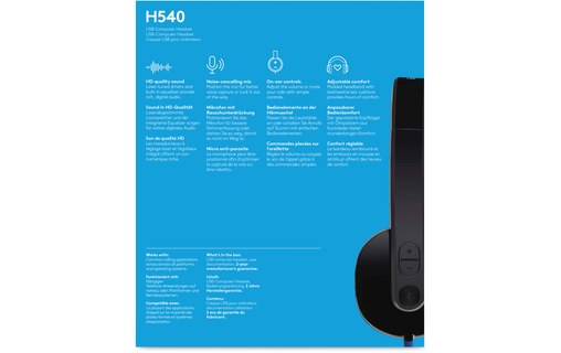 Micro-casque Logitech H540, Noir - USB