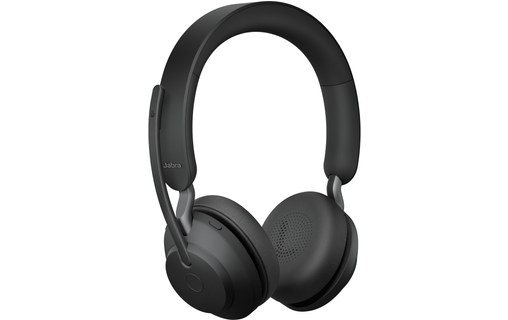Micro-casque sans fil Jabra Evolve2 65 UC Stereo, Noir - Bluetooth, USB