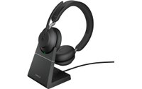 Micro-casque sans fil Jabra Evolve2 65 MS Teams Stereo & support de charge, Noir