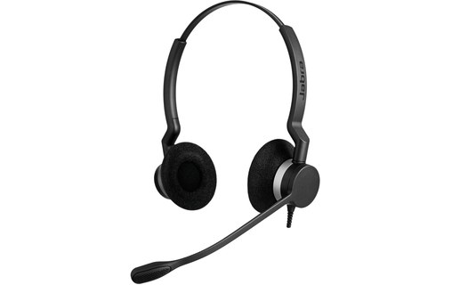 Micro-casque sans fil Jabra Biz 2300 QD Duo, Noir - Bluetooth, USB