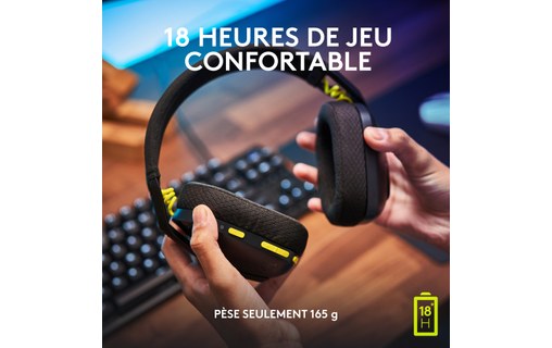 Casque gaming sans fil Logitech G435, Noir - Bluetooth
