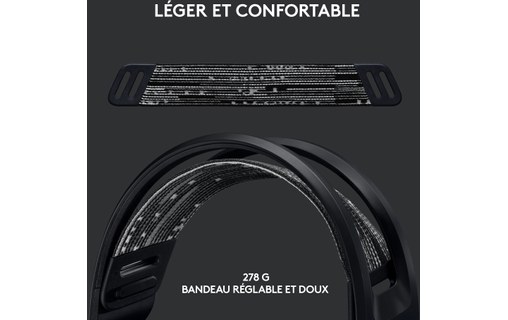Casque gaming sans fil Logitech G733, Noir