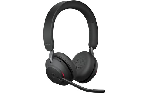 Micro-casque sans fil Jabra Evolve2 65 Link 390a MS Teams Stereo, Noir - USB