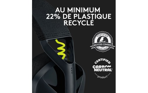 Casque gaming sans fil Logitech G435, Noir - Bluetooth