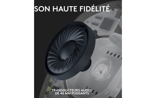 Casque gaming sans fil Logitech G435, Noir - Bluetooth