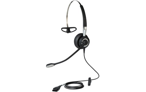 Micro-casque Jabra Biz 2400 II QD Mono UNC 3-en-1 Argent, Noir