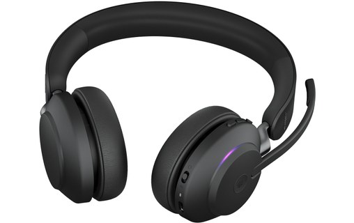 Micro-casque sans fil Jabra Evolve2 65 Link 390a MS Teams Stereo, Noir - USB
