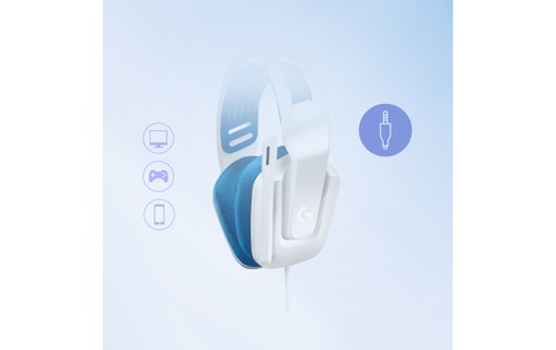 Casque gaming Logitech G335, Blanc