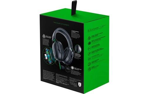Casque gaming Razer Blackshark V2 X Noir, Vert