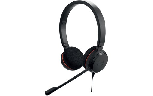 Micro-casque Jabra Evolve 20 MS Stereo, Noir - USB