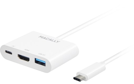 Macally UCHDMI4K - Adaptateur USB-C vers HDMI 4K / USB-C / USB-A