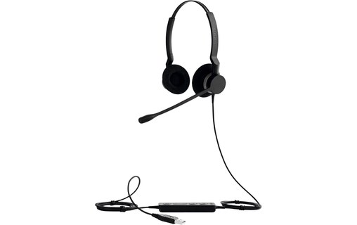 Micro-casque Jabra Biz 2300 MS Duo, Noir - USB