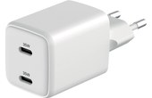 Chargeur 2 x USB-C 35 W Novodio C-Charge 35 GaN Blanc - Pour Mac, iPhone et iPad