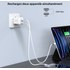 Chargeur 2 x USB-C 35 W Novodio C-Charge 35 GaN Blanc - Pour Mac, iPhone et iPad