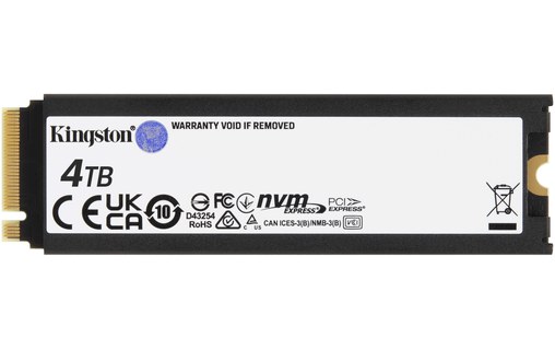 Kingston FURY Renegade 4 To - SSD M.2 NVMe PCIe 4.0 TLC avec dissipateur