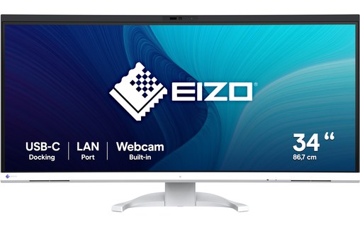 Écran Incurvé 34,1" EIZO FlexScan EV3450XC - Blanc - HDMI/DisplayPort/USB-C