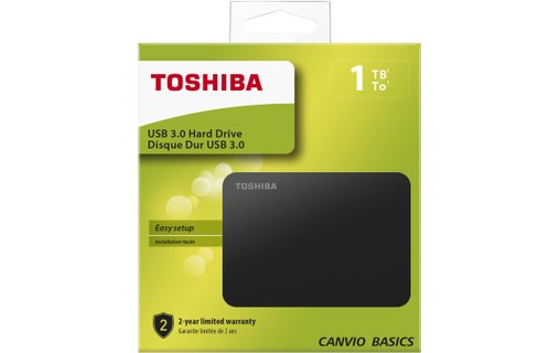 Toshiba Canvio Basics 1 To Noir - Disque dur externe 2,5"